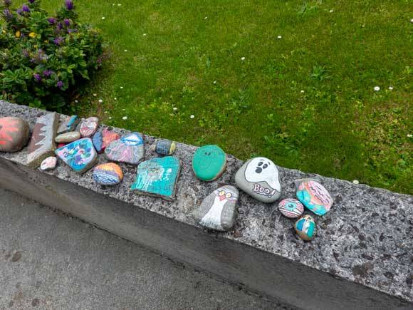 Painted pebble stones
